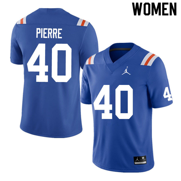 Women #40 Jesiah Pierre Florida Gators College Football Jerseys Sale-Throwback
